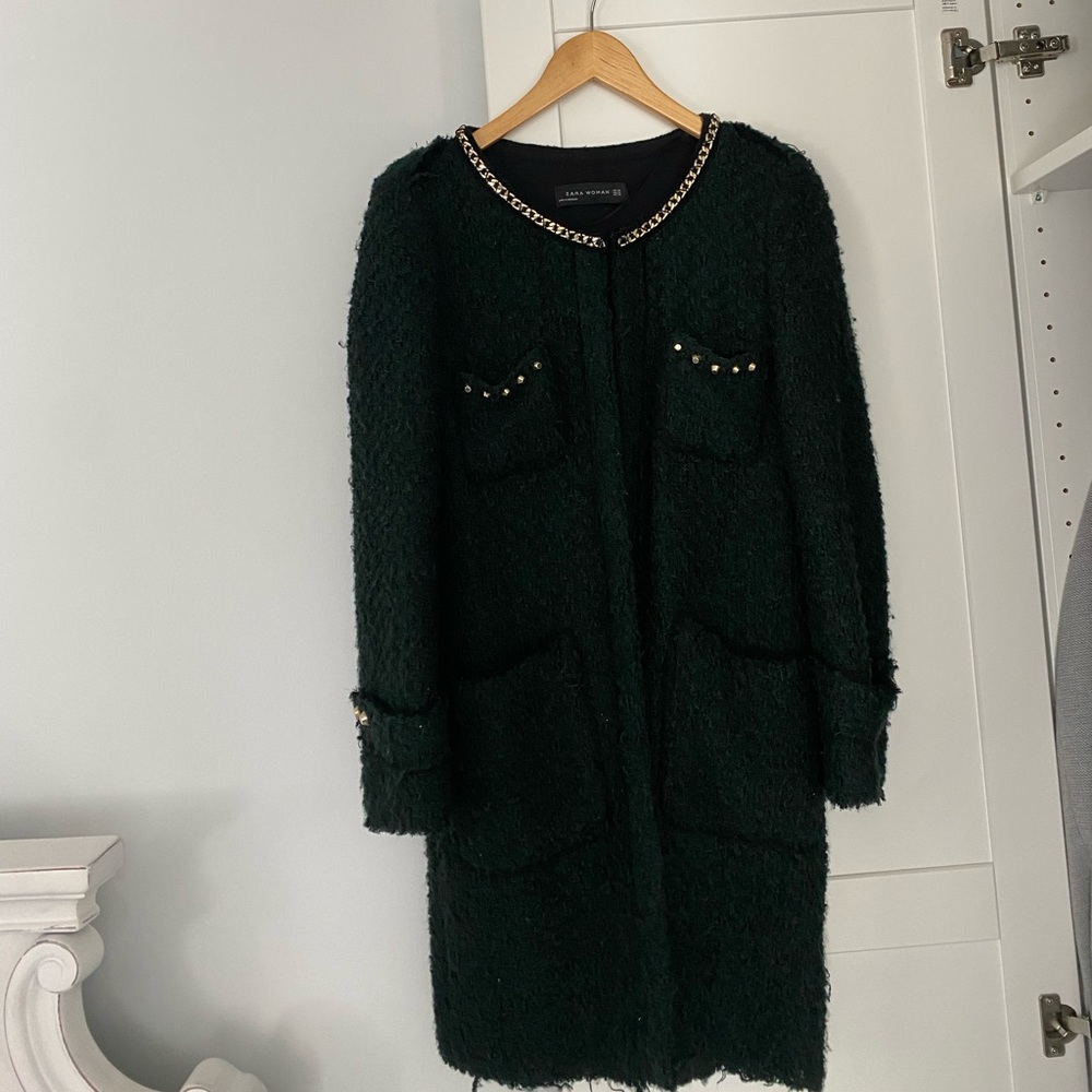 Zara long  tweed jacket